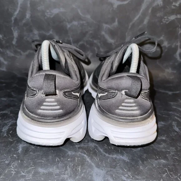 Hoka One One Bondi 8 Black & White Athletic Running Shoes Womens Size 9.5B - Picture 3 of 8